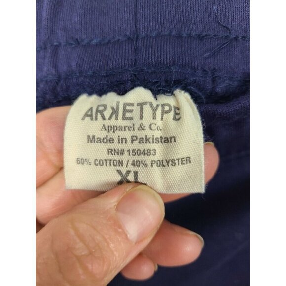Arketype Apparel Mens Jogger Pants XL Navy Blue Pull on Loungewear Grunge NWT - Picture 6 of 8